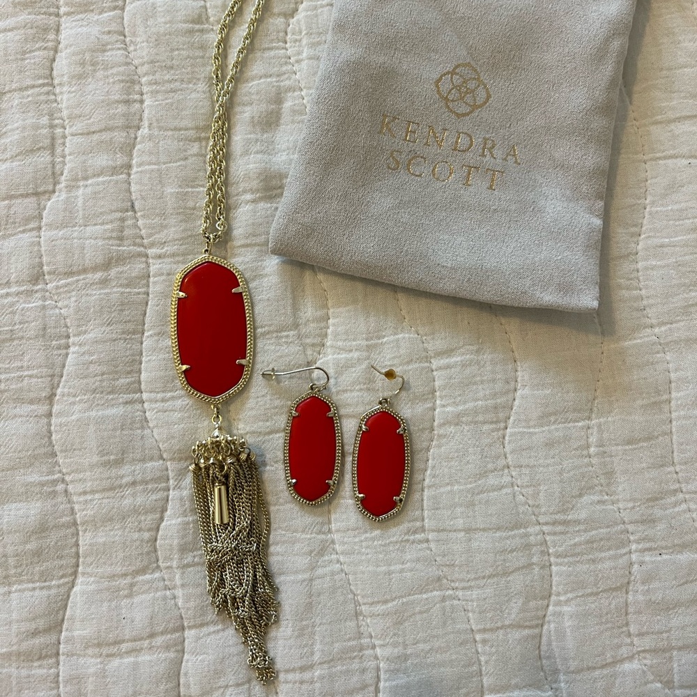 Kendra Scott Rayne Necklace & Earrings Set